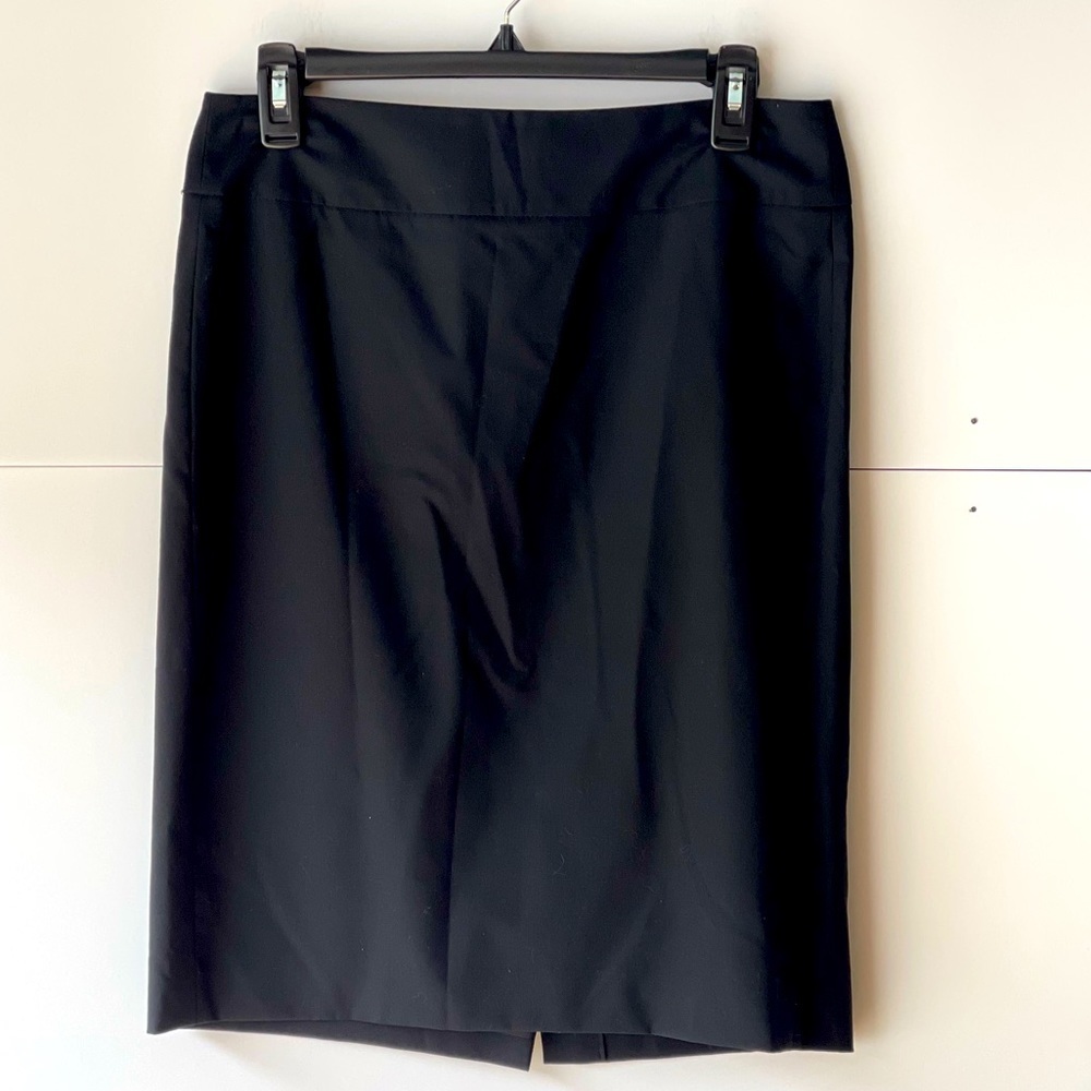 Banana Republic Black Skirt Short Midi Pencil Office Career Wool Skirt, Sz 6